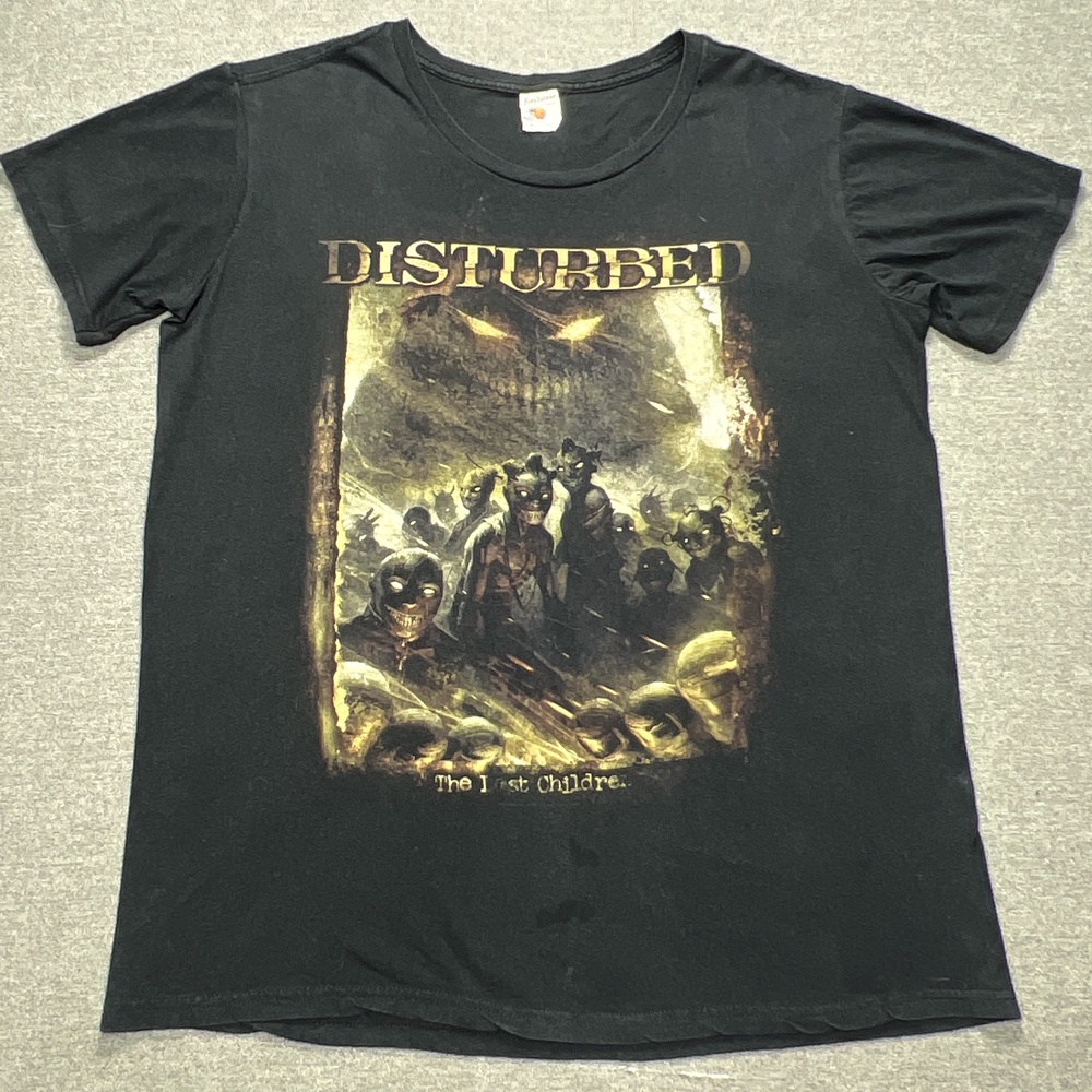Disturbed Shirt Mens XL The Lost Children Band Tee Rock Metal Bay Grunge Faded
